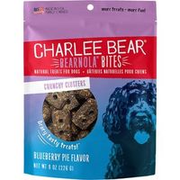 CHARLEE BEAR Bearnola Bites Blueberry Pie Flavor Dog Treats, 8-oz bag - Chewy.com