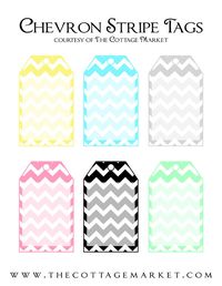 free printable chevron tags – Tip Junkie