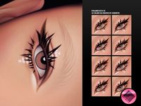 - Female - 10 Swatches. - 10 Custom thumbnail. - You can find it in the makeup category. The colors and shapes of the content you download change depending on the eye mask you use, your skin color and eye shape.