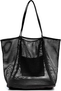 AmazonSmile: Mesh Beach Tote Womens Shoulder Handbag : Clothing, Shoes & Jewelry