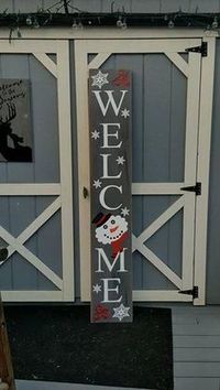 6ft Tall Snowman Porch Sign