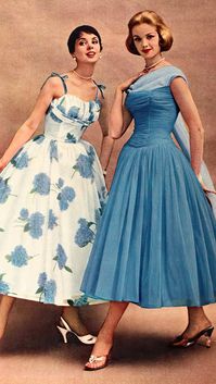 Crinolines & petticoat skirts were big style in the 1950s... and in the 1850s 1