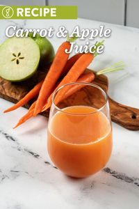 This simple, yet tasty blend of apple and carrot is known for boosting immunity and fighting cancer. | #coldpressed #rawjuice #healthyjuicerecipe