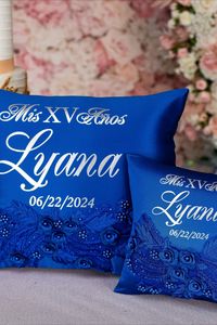 Enhance the ambiance of your winter wonderland quinceanera with our luxurious Royal Blue and Silver Quinceanera Pillow Set. These elegant pillows are the perfect addition to your celebration. Winter wonderland quinceanera, Royal blue quinceanera, Silver quinceanera, Quinceanera pillows, Quinceanera pillow set, Winter quinceanera decor, Blue and silver quinceanera, Quinceanera accessories, Quinceanera reception decor, Winter quinceanera theme