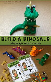 Build a Dinosaur Playdough Activity Cards by Gigi Smith | Teachers Pay Teachers