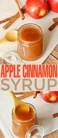 This Apple Cinnamon Syrup is fabulous poured over pancakes, waffles, cheesecakes and ice cream. It's a sweet autumn treat that is super versatile as a syrup and sauce.