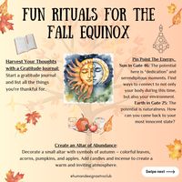 The fall equinox is a time of balance, reflection, and gratitude. By incorporating these fun and meaningful rituals into your celebration, you can connect with the essence of this enchanting season and embrace the changes it brings. Read our Full Blog Post on our website! https://www.humandesignastro.com/fallequinox2023