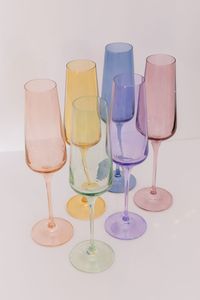 Hand-blown colored glass made by glass artisans in Poland. The founder of Estelle Colored Glass has named the collection in honor of her grandmother, Estelle, who she describes as "a jewel of a person that instilled in me an appreciation of the pastime of treasure hunting for beautiful finds -- especially for the kitchen which was the heart of her home."