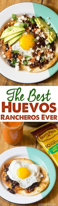 The Best Huevos Rancheros Recipe, starts with the absolute best Ranchero Sauce! Make the sauce first, then whip up amazing Huevos Rancheros any time you like.