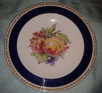 VINTAGE CROWN DUCAL WARE ART DECO SUMMER FRUITS ENGLISH IRONSTONE CHINA PLATE  | eBay