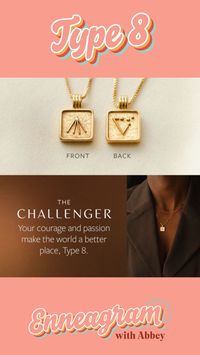 Your courage and passion make the world a better place, Type 8.  This Enneagram pendant from @itsgldn celebrates your gift of taking charge and your guiding light of letting go.  Designed to highlight your strengths, find inner harmony and understand the path to your true spirit, this reversible enneagram pendant was made to celebrate every side of you.