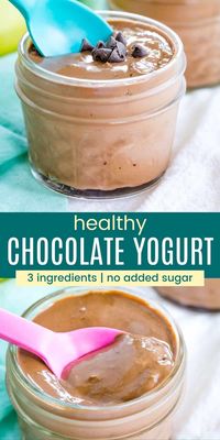 Healthy Chocolate Pudding - with this easy 3-ingredient snack, you can give the kids a sweet treat that will have them licking the spoon then asking for more, and it's not from a box mix! You don't have to tell them it's made with wholesome ingredients and no added sugar.