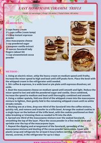 EASY HOMEMADE TIRAMISU TRIFLE RECIPE