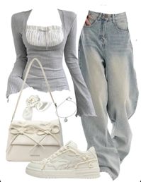 OOTD: Fungus He Long Sleeve Tee + Boyfriend Jeans + Leather Shoulder Bag + Patchwork Sneakers