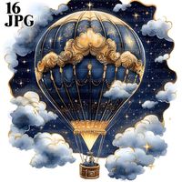 Hot Air Balloon Clipart, Boho Retro Balloon, Cloud Clipart, Travel Clipart, 16 High Quality JPG, Junk Journal, Digital Download, Paper Craft ✧ WHAT YOU'LL GET ✧ ➤ Unique JPG files ➤ High resolution images: 4096 x 4096 pixels, 300 DPI ➤ Unlimited personal and commercial use license ➤ Instant access after purchase ✧ HOW TO DOWNLOAD ✧ The file can be immediately downloaded right after you complete your purchase in the "Purchases" area. To access the file, go to the following link: etsy.com/your/purchases ✧ PLEASE NOTE ✧ ➤ Comes with a white background NOT a transparent one. ➤ This is a digital file only, no physical product will be shipped to you. ➤ Colors may appear slightly different on different monitors. ➤ You are welcome to use the clipart for commercial purposes. ➤ Please do not redistr