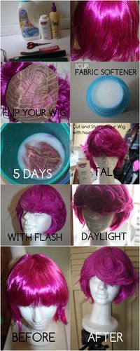 Removing the shine to your wig... Might need to remember this for future epic Halloween costumes...