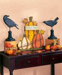 Pumpkin Trio Welcome Sign