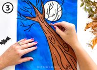 Fall Tree Perspective Art Project | Deep Space Sparkle