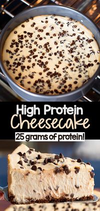 High Protein Cheesecake Recipe (with 25g protein a slice!)