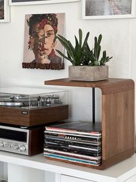 Modern Design Vinyl Record Holder, Wood Record Storage, LP Record Stand, Record Cabinet, Record Player Console, Record Storage - Etsy France