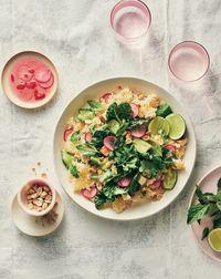 Crispy Rice Salad with Smashed Cucumbers