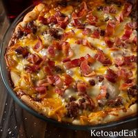 Carnivore Bacon Cheeseburger Pie - KetoAndEat