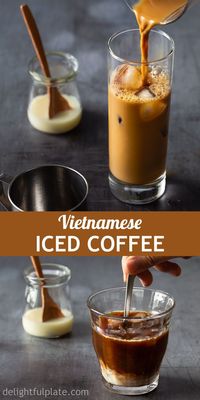 Vietnamese Iced Coffee (Cafe Sua Da) can be surprisingly intense and aromatic with the right brewing method. It is a quick, easy and refreshing coffee drink to enjoy in the morning. #coffeebeverage #colddrink #vietnamesecoffee #vietnameserecipe