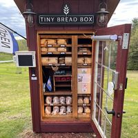 BAKED GOODS in a rural setting in Vernon, Vermont. Tiny Bread Box is a small-batch home bakery offering a variety of freshly baked goods from our automated self-serve farm stand every Saturday. About our Baked Goods Our bread is naturally leavened with a wild sourdough yeast culture and made using Tangzhong which produces a soft…