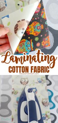 There's a variety of great sewing projects that require laminated cotton fabric. And laminating fabric at home is now so easy peasy! Learn how to laminate fabric at home with this simple and easy method!