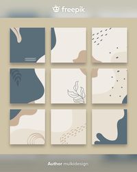 Instagram puzzle feed pack design Premiu... | Premium Vector #Freepik #vector #abstract #social-media #nature #instagram