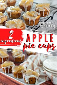 2 Ingredient Apple Pie Cups are such a fun way to enjoy cinnamon roll and apple pie flavors at the same time! This 20-minute recipe is perfect for any breakfast or dessert when you want a delicious, hot pastry drizzled with frosting, but with minimal effort.