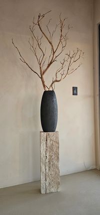 Travertine Pedestal Column - Etsy