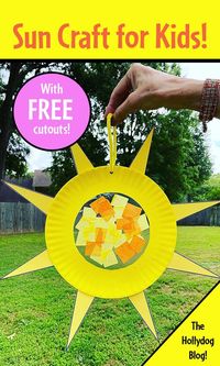 Check out one of my favorite preschool crafts! This sun craft for kids is great for building fine motor skills and boosting creativity! Sun Crafts for Kids | Sun Craft Preschool | Sun Theme | Summer Activities | Suncatcher | Suncatcher DIY