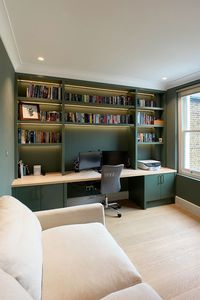 Fantastic home office with bespoke joinery in this full home refurbishment.