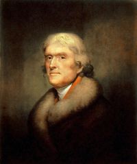 On February 17, 1801 Thomas Jefferson was elected as 3rd President of the United States after a contingent election was held. Aaron Burr, also a presidential candidate, became Vice President. Image of Jefferson c. 1800 via Wikimedia Commons, public domain