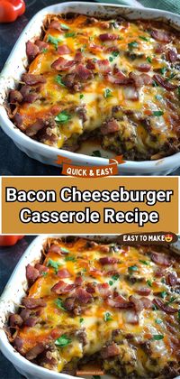 This low-carb cheeseburger casserole with bacon is so simple to make - your family and friends will love it.