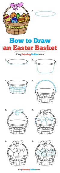 Learn How to Draw an Easter Basket: Easy Step-by-Step Drawing Tutorial for Kids and Beginners. #EasterBasket #DrawingTutorial #EasyDrawing See the full tutorial at https://easydrawingguides.com/how-to-draw-an-easter-basket/.