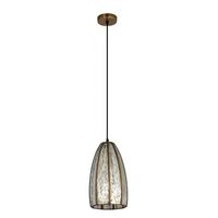 Mirrored Mercury Glass Pendant with Framework Design - Bed Bath & Beyond - 39154915