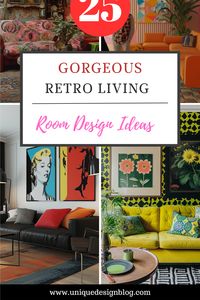 Discover 25 Funky Retro Living Room Designs that will bring a burst of color and character to your home. From mid-century modern furniture to eclectic decor, find everything you need to create a lively and memorable space.