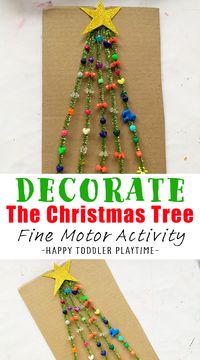 Decorate the Christmas Tree: Easy Fine Motor Activity for Kids - Happy Toddler Playtime