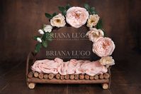 Digital floral newborn bed