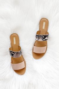 Snakeskin sandals, blush sandals for summer and spring