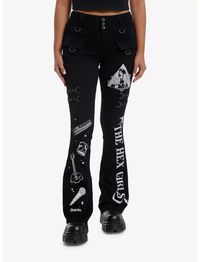 Scooby-Doo! The Hex Girls Grommet Strap Bootcut Denim Pants