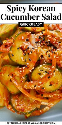 Discover my Spicy Korean Cucumber Salad Recipe, a refreshing and flavorful side dish that adds a kick to any meal. This easy-to-make salad features crisp cucumbers tossed in a spicy, tangy dressing with hints of garlic, sesame, and chili. Perfect for pairing with grilled meats, rice dishes, or enjoying on its own, this vibrant salad is a must-try for lovers of bold, Korean-inspired flavors. Follow my simple recipe for a delicious and spicy twist on a classic cucumber salad.