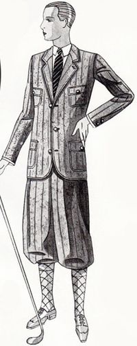 1930's Mens Golf outfit pattern