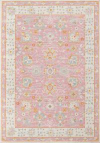 PRICES MAY VARY. 50% Wool 50% Nylon The pastel color palette of the Anatolia collection presents the softer side of tribal style.Construction type:Machine Made Subdued shades of Pink, baby Blue and brown fill the field and ornamental rug borders with classical medallions and vine and dot motifs Momani Has had a tradition of quality for over 40 years. Creating stylish and durable rugs for every room of your house Product Note : Rugs may contain temporary creases upon arrival, allow time for creas