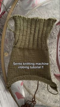 Mini tutorial on how to make ribbing with your knitting machine! #sentro #knittingmachine #tutorial