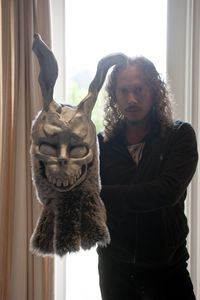 Kirk Hammett With Dony Darko's mask