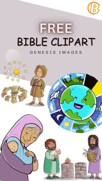 FREE Cute clipart images you can use for home or for Sunday School. Many different stories from the book of Genesis.