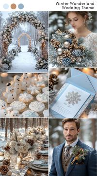 Pin this to inspire your winter wonderland wedding theme ideas! With a stunning color palette that captures the magic of the season, your celebration can be transformed into a frosty fairy tale. Think venues adorned with fireplaces and snowy decor, where every detail enhances your dream day. Incorporate sparkling lights, themed attire, and cozy treats to craft unforgettable winter memories.